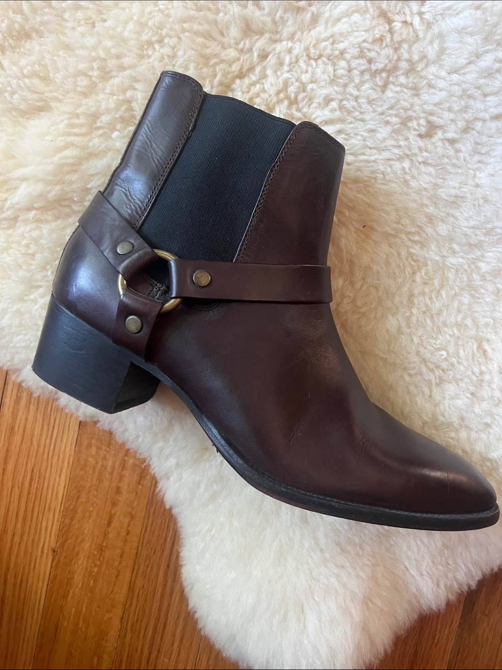Frye Women's Dara Harness Leather Chelsea Boot Sz 9 - Picture 5 of 10